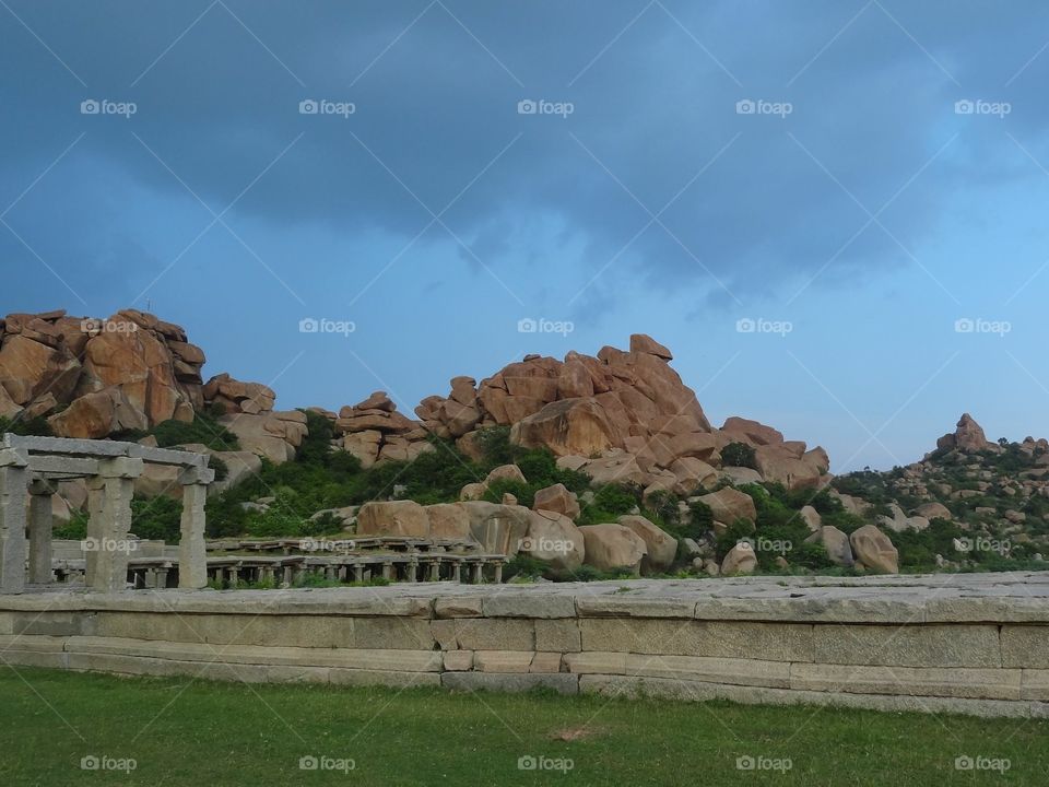 Hampi, Karnataka India Beautiful destination, ruins , boulders 