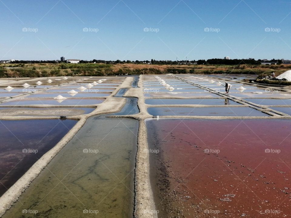 Salt evaporation ponds at Guérande