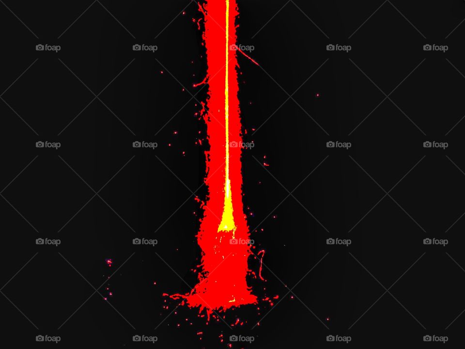 Bottle rocket taking off on July 4th. 