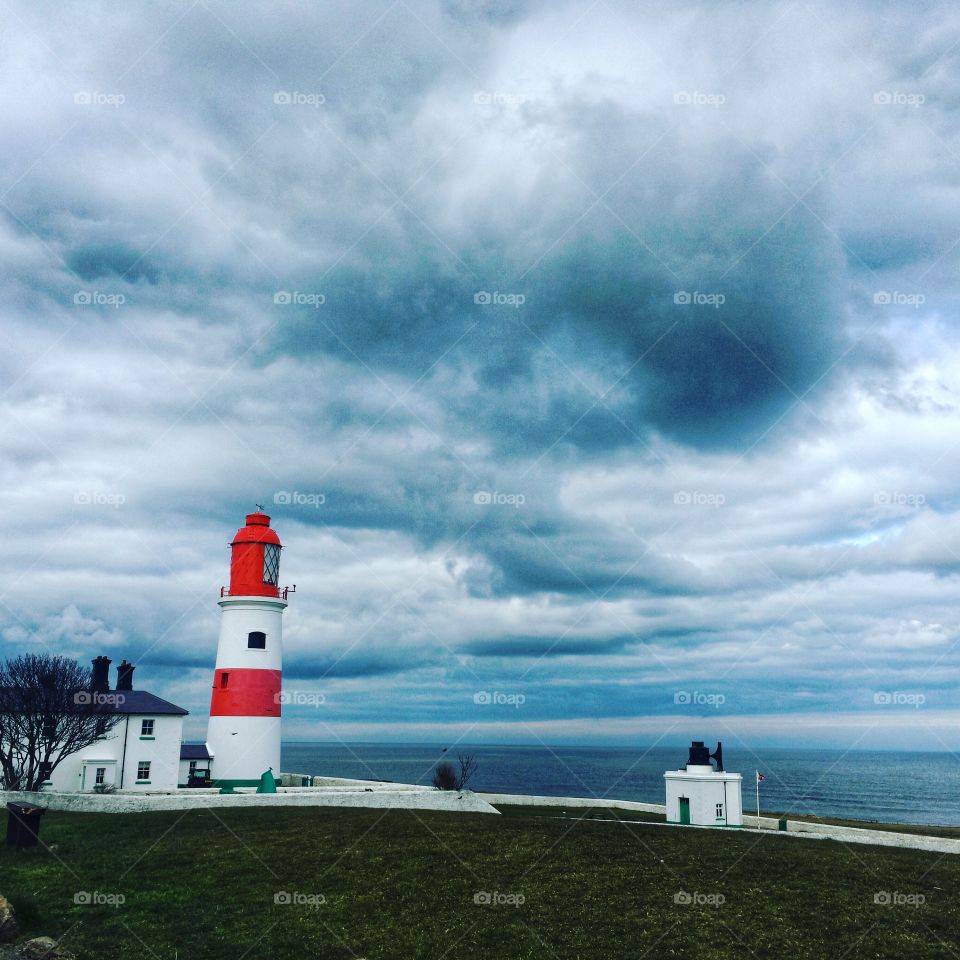 Souter lighthouse after storm Emma
