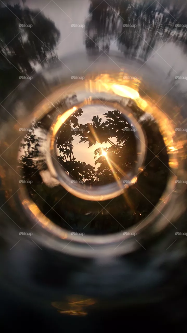 glass of circle