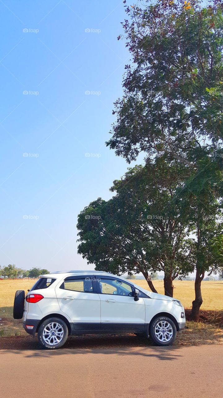 #car #ford #ecosport #landscape #sky #trees #browngrass #mobile_click #s6edgeplus