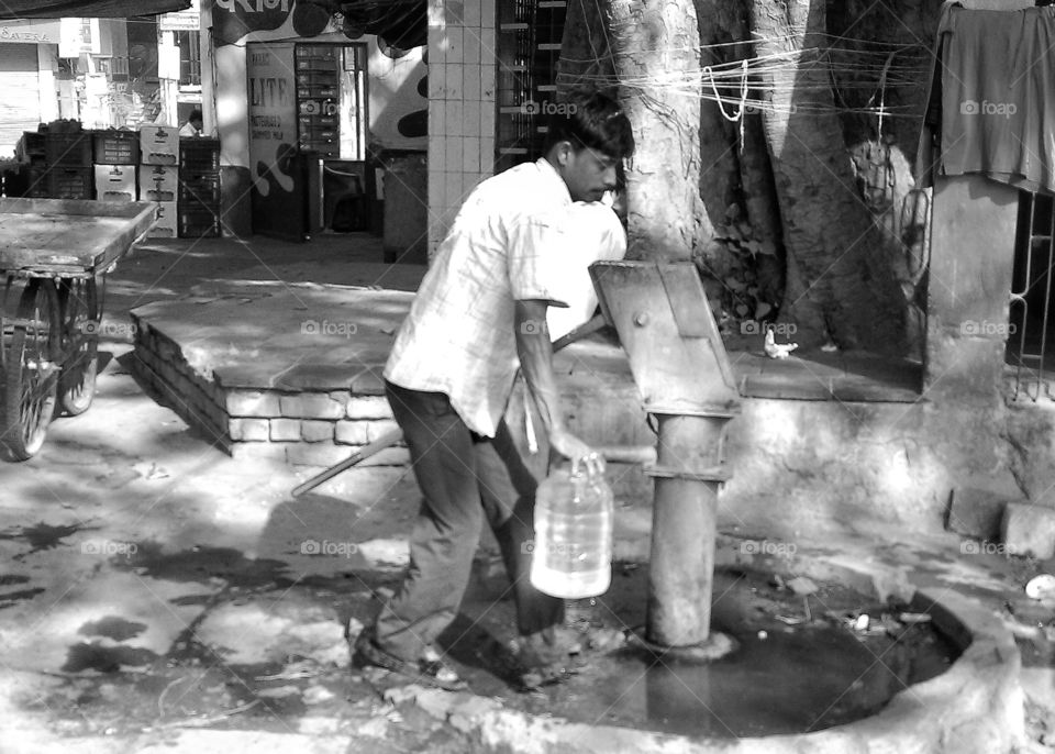 Most fellas in Varanasi don’t posses tap water and have to go down on the city pumps...