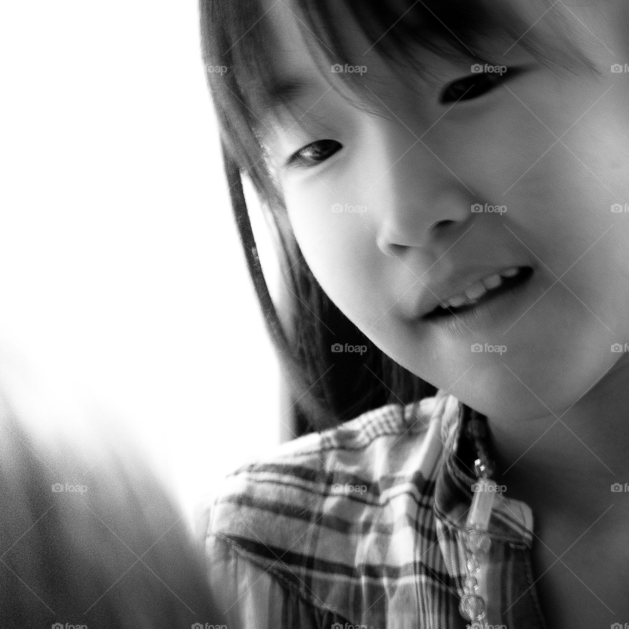 girl face white gray by JIOO