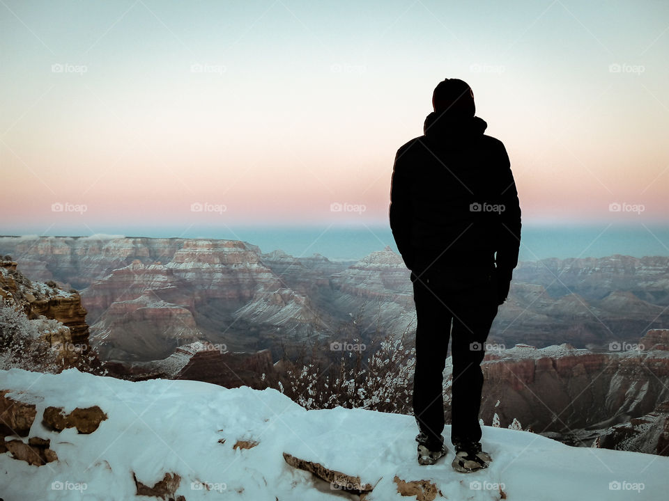 Man looking at the Canyon