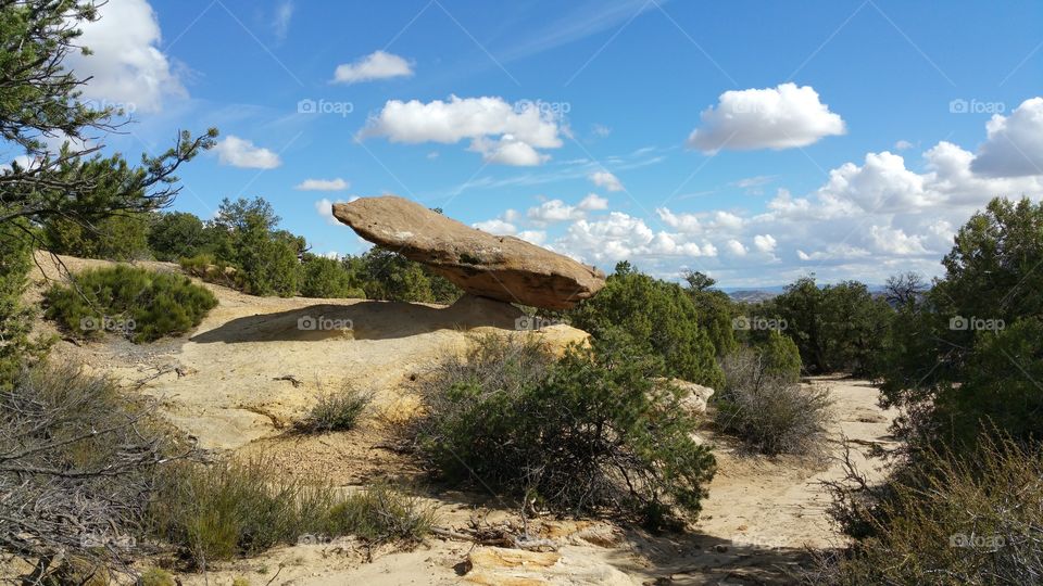 Balance Rock. Came across this huge boulder that was balanced and teetering. It was amazing.