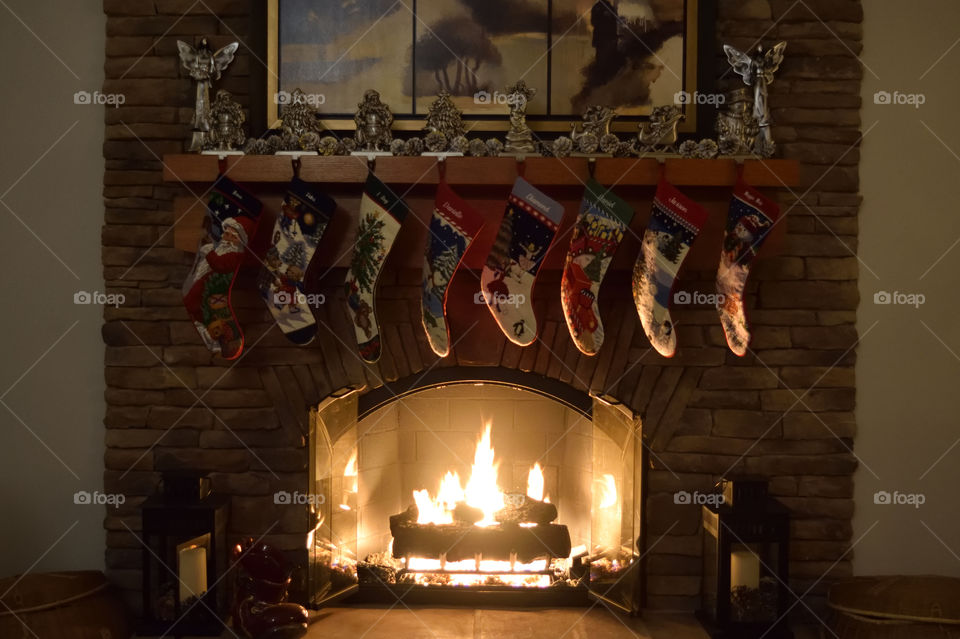 Christmas fireplace 