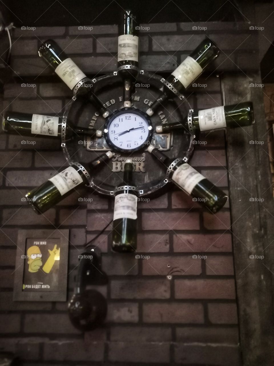 The clock on the wall