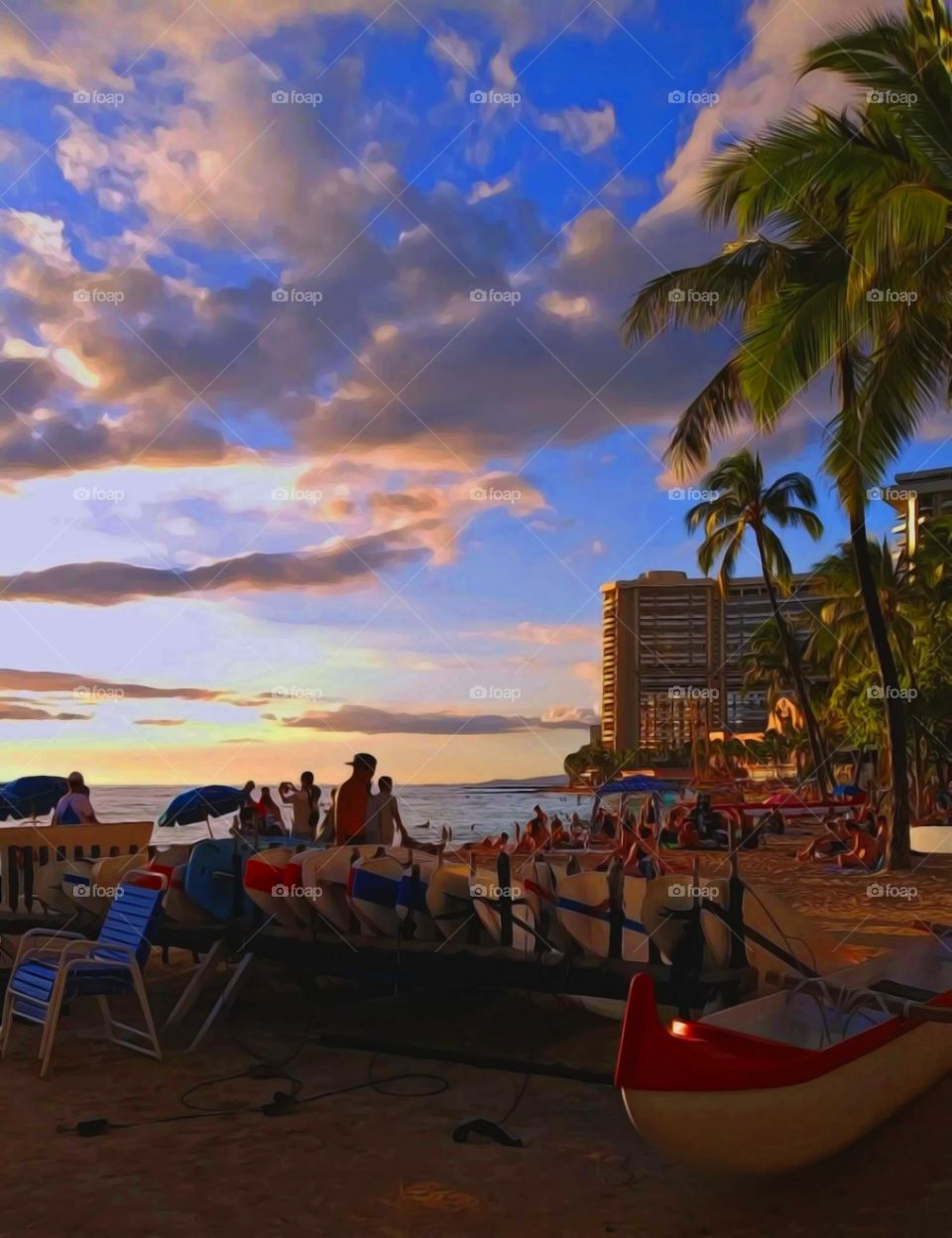 Sunset On Wailili Beach