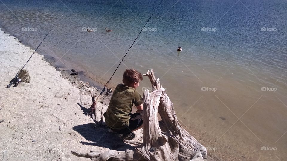 fishing. fishing at the lake