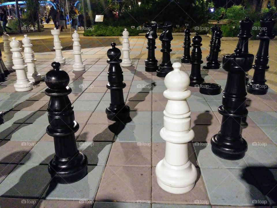 Life size chess board game