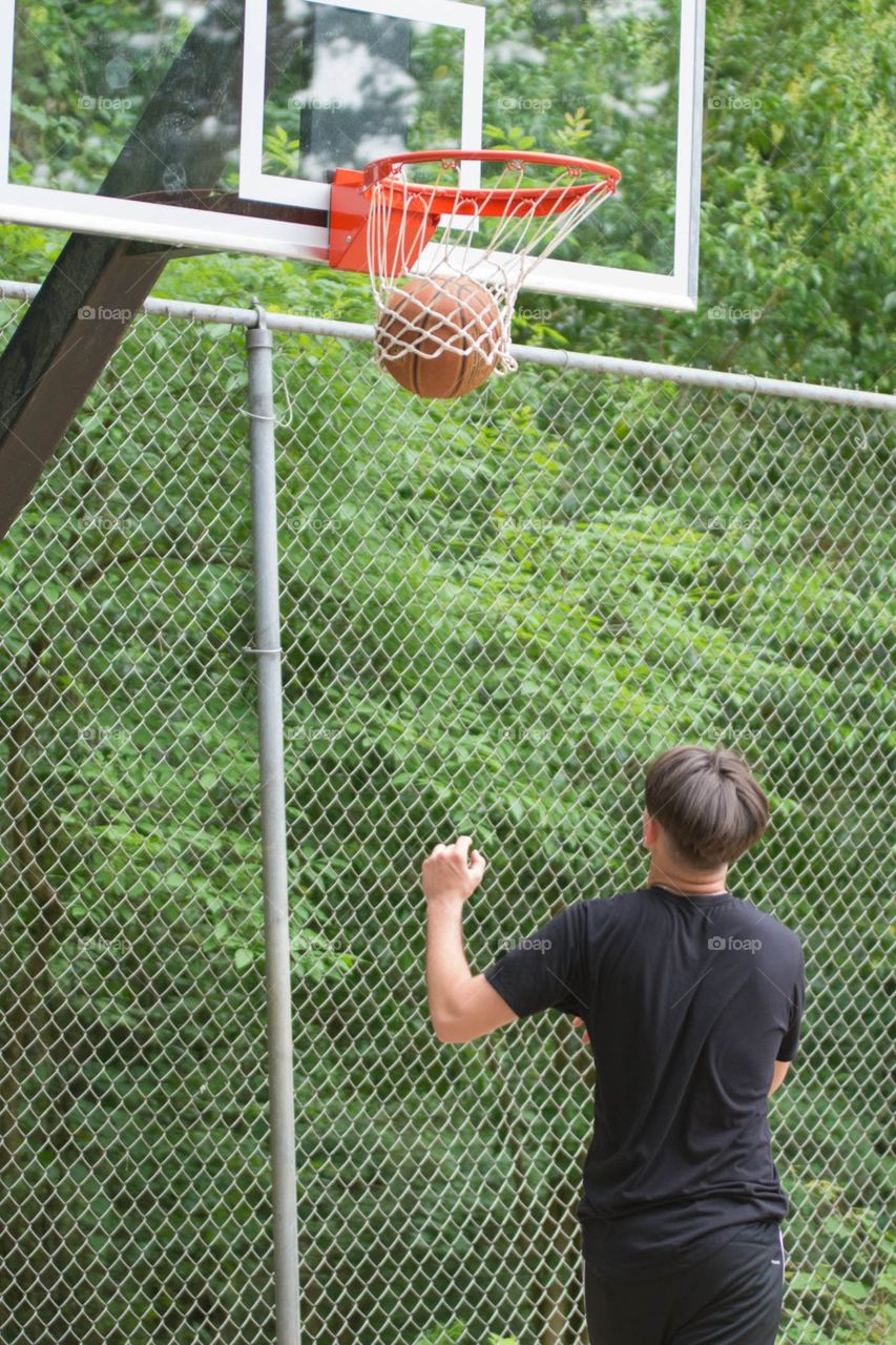 basketball scored shot