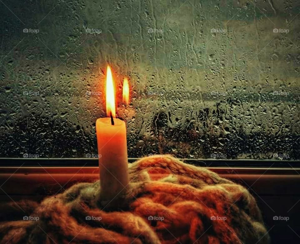 rain &  candle