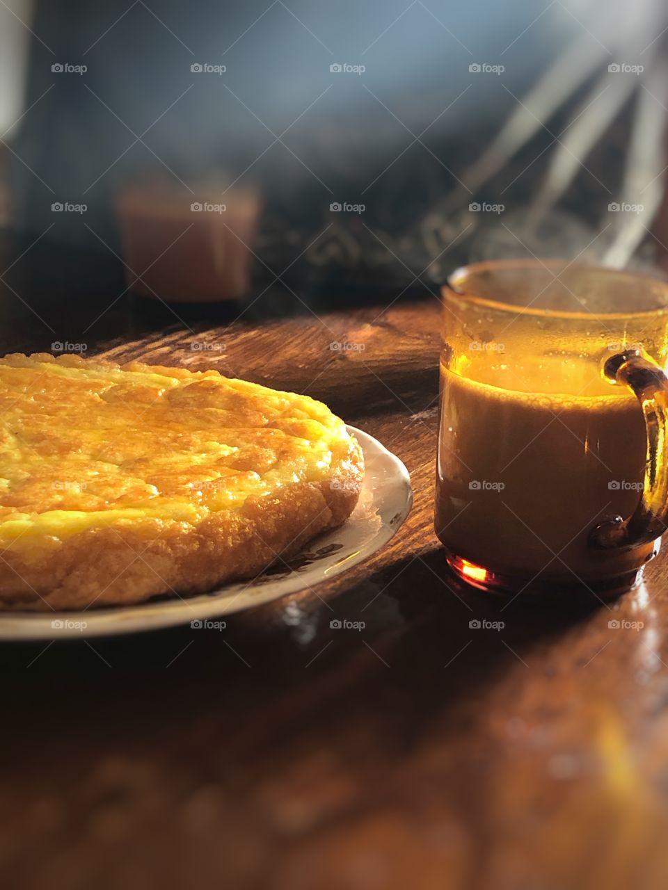 A traditional sweet made to accompany one’s coffee in the morning. It’s made of eggs and flour, cooked on a frying pan and finally eaten with some honey on the top of it.