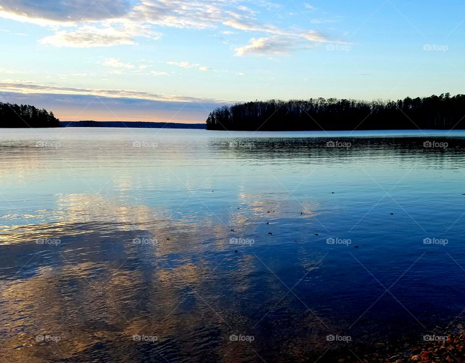 dawn on the lak