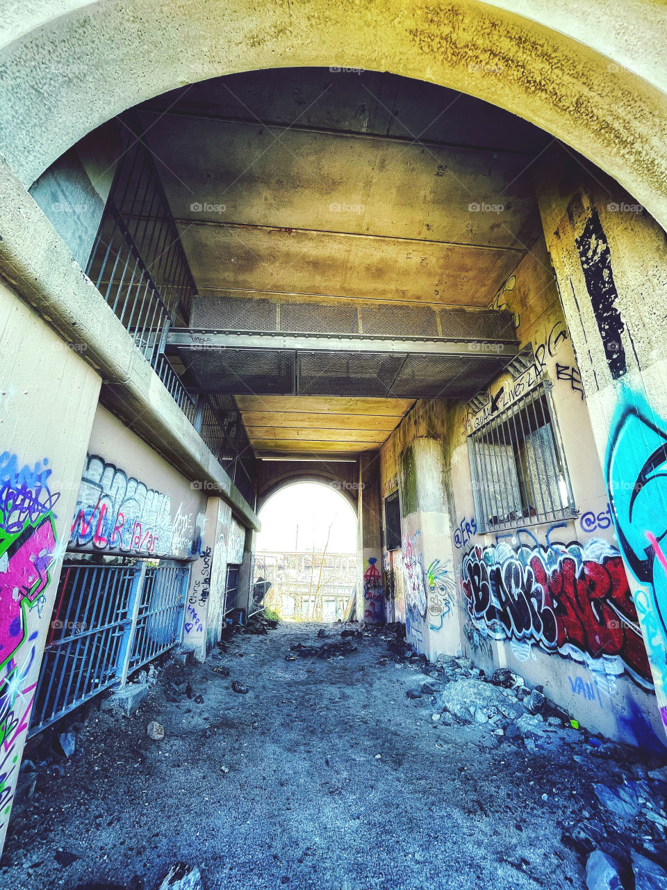 Graffiti beneath the bridge 