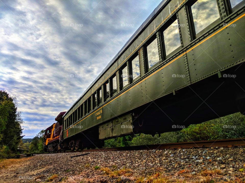 train ride on a fall day