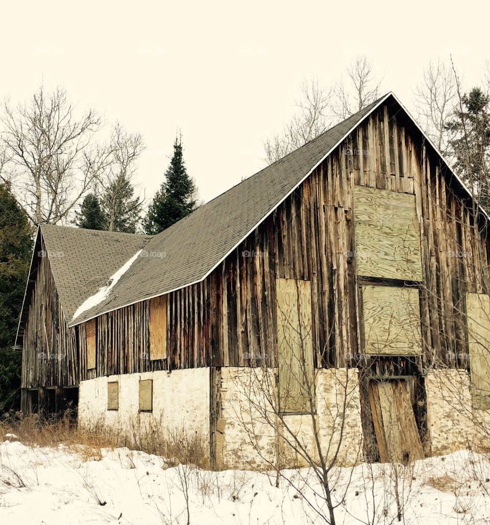 Winter barn