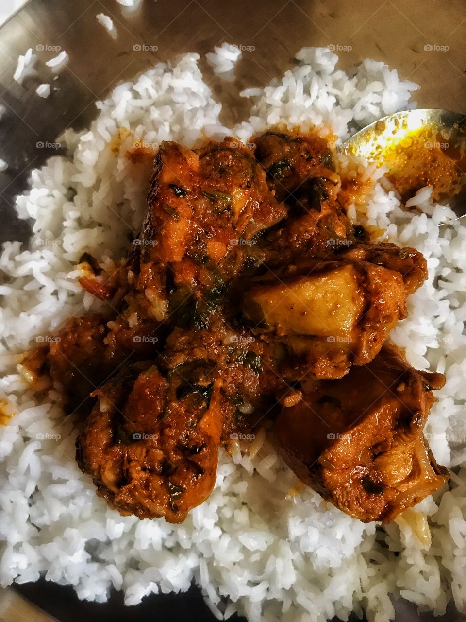 Chicken curry with rice is the way to life