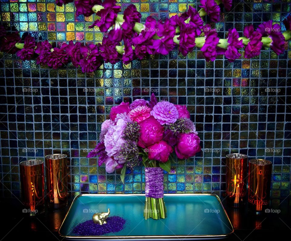 Beautiful wedding floral bouquet 