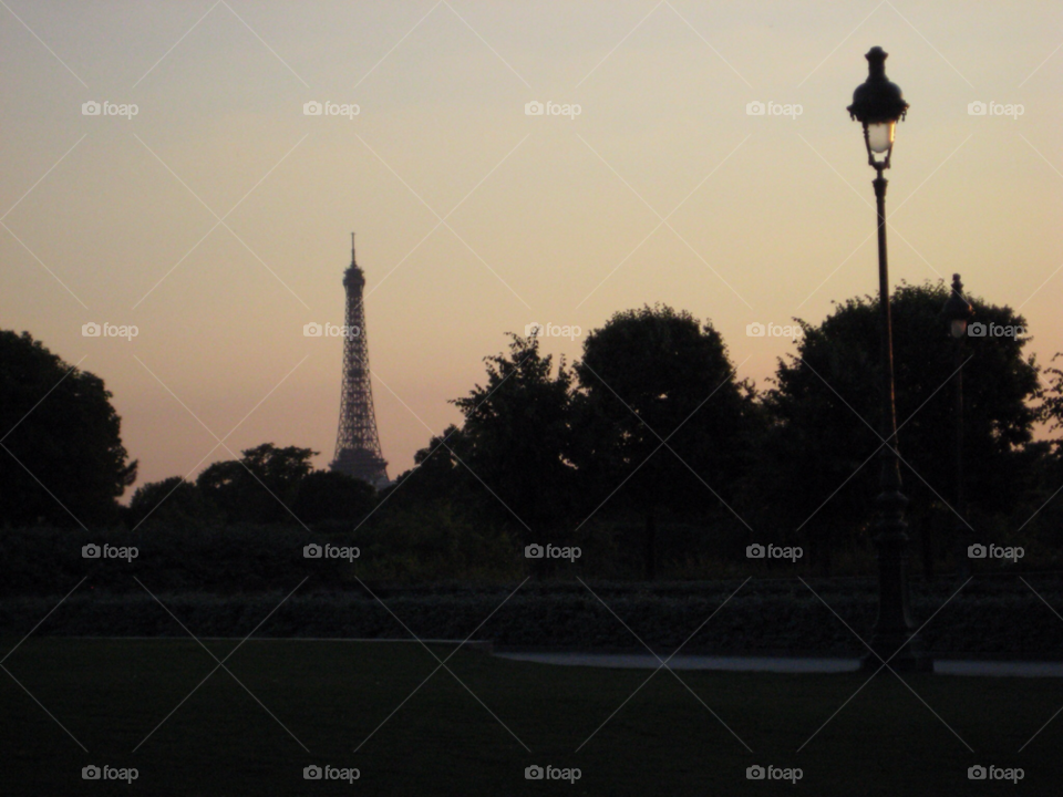 paris france landscape grass lamppost by Click