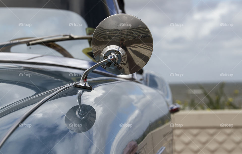 Mirror reflection on the car
