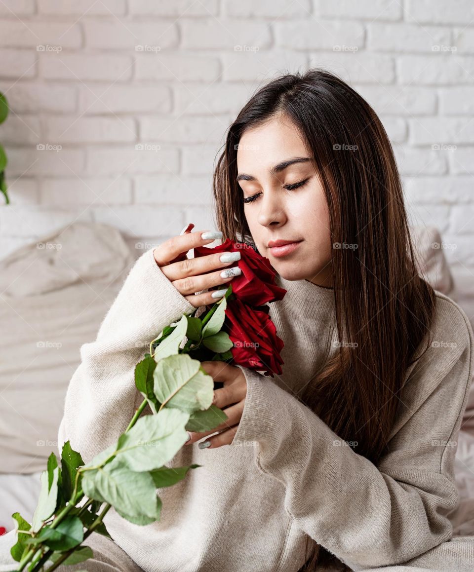 woman with beautiful manicure