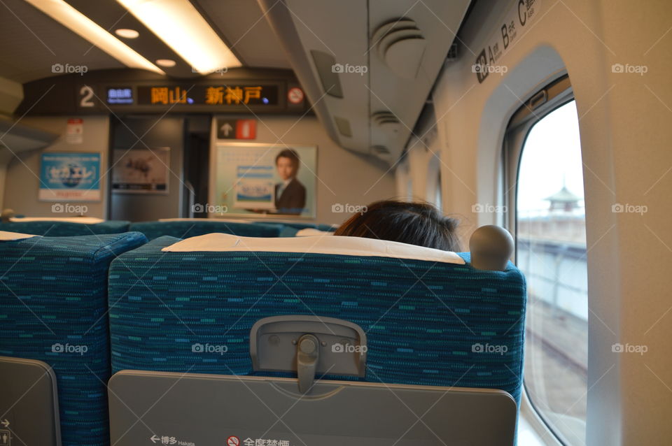 Sitting In A Japanese Train