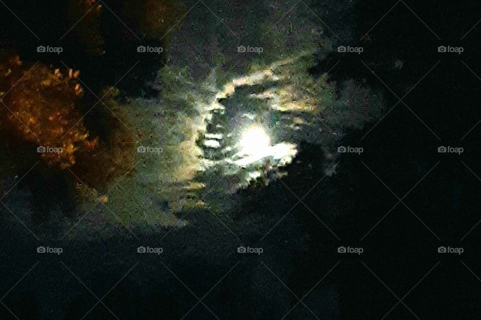moonlight through the clouds
