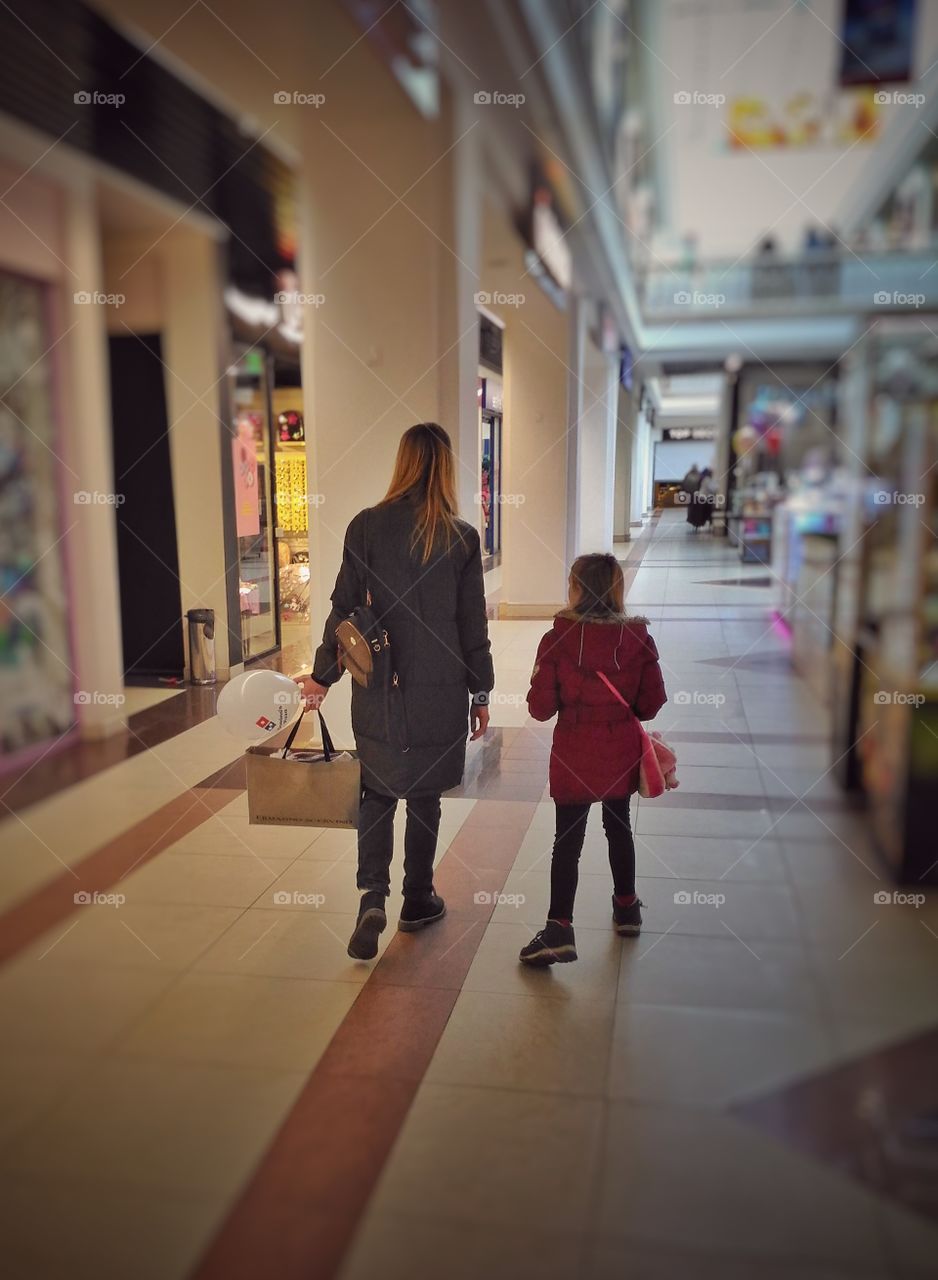 Shopping with daughter