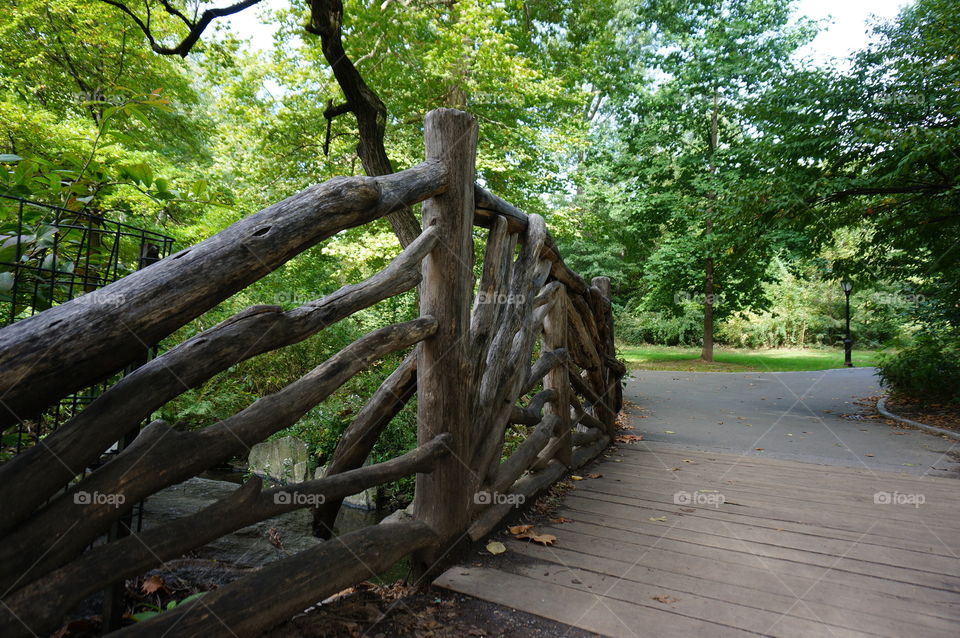 Wooden fence in Central Park, New York City