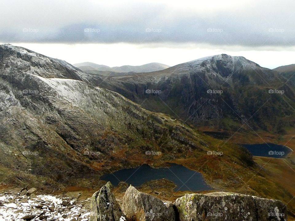 Lakes in the snowdonia valleys