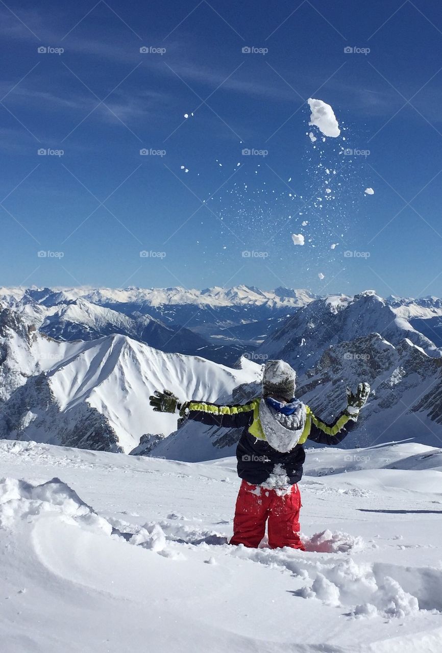 Playing in deep snow!