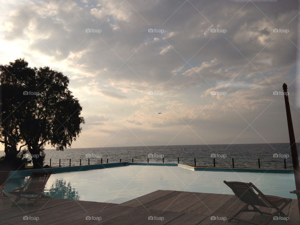 DRAMATIC SCENERY OVER AEGEAN SEA