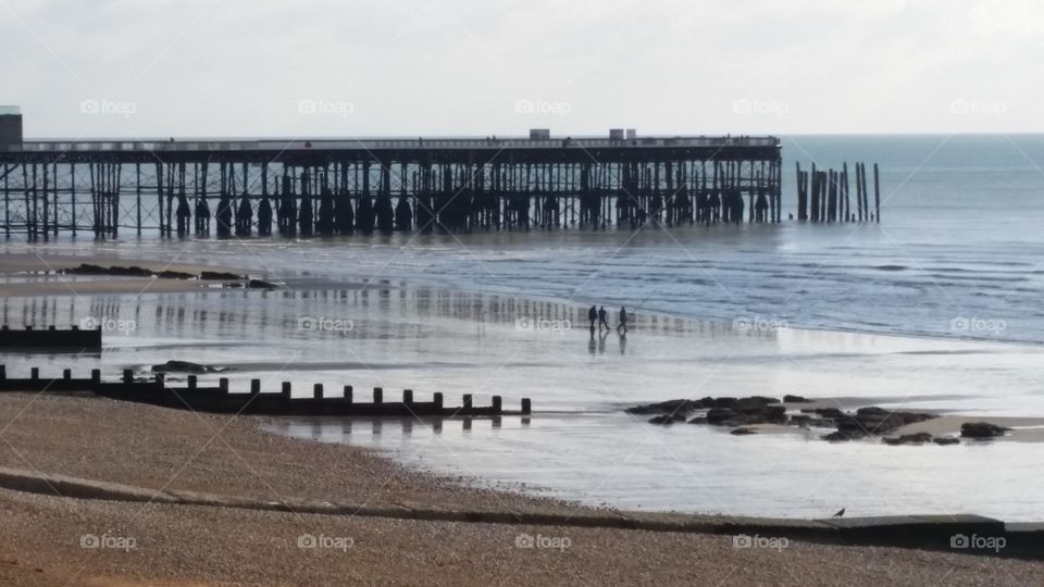 Water, Sea, No Person, Beach, Pier