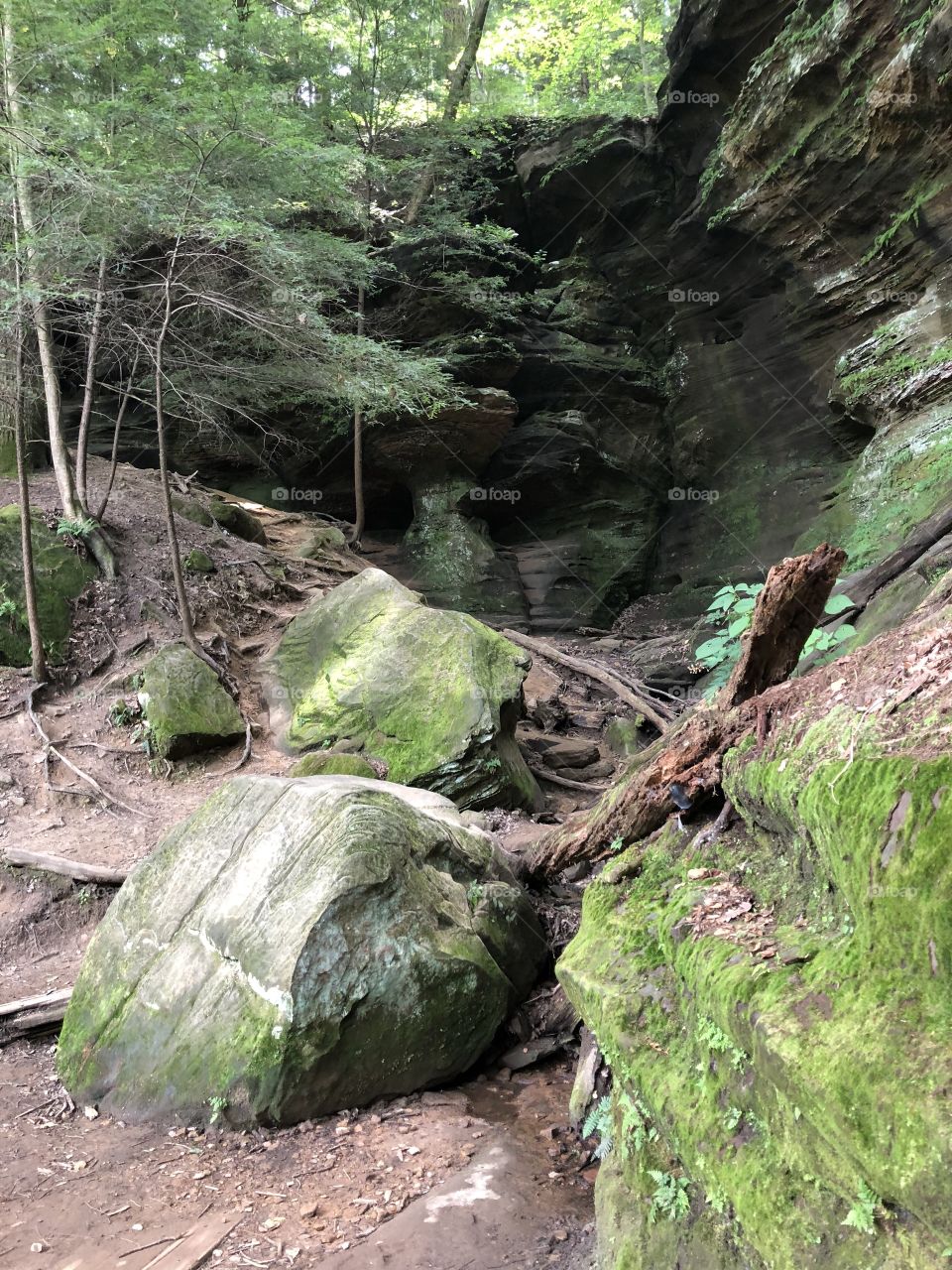 Rock cliff Hocking hills state park 