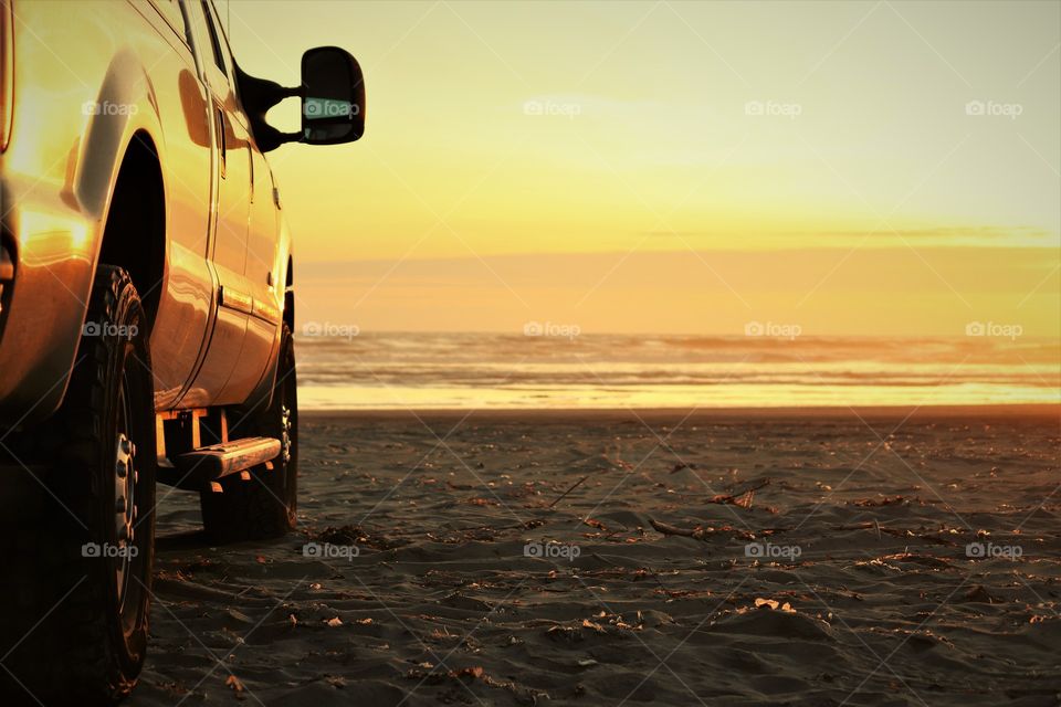 Truck at Ocean Shores