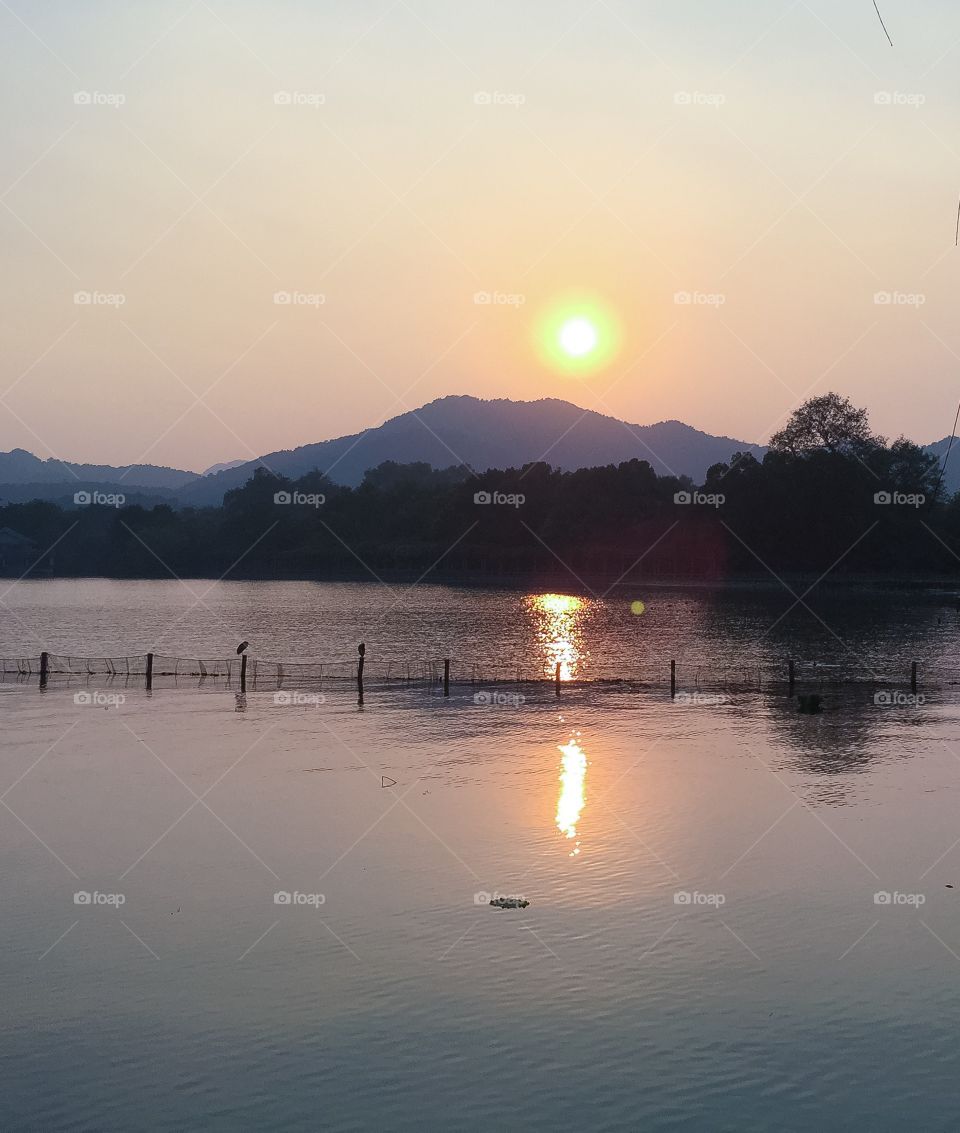 Sun on the lake