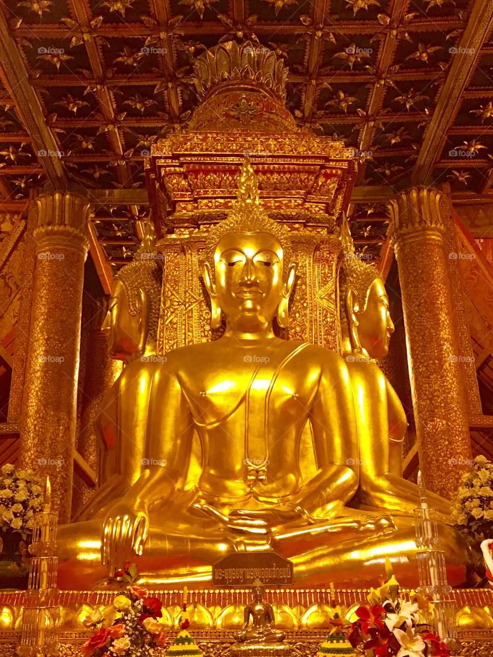 Buddha statue in temple, northern of Thailand 