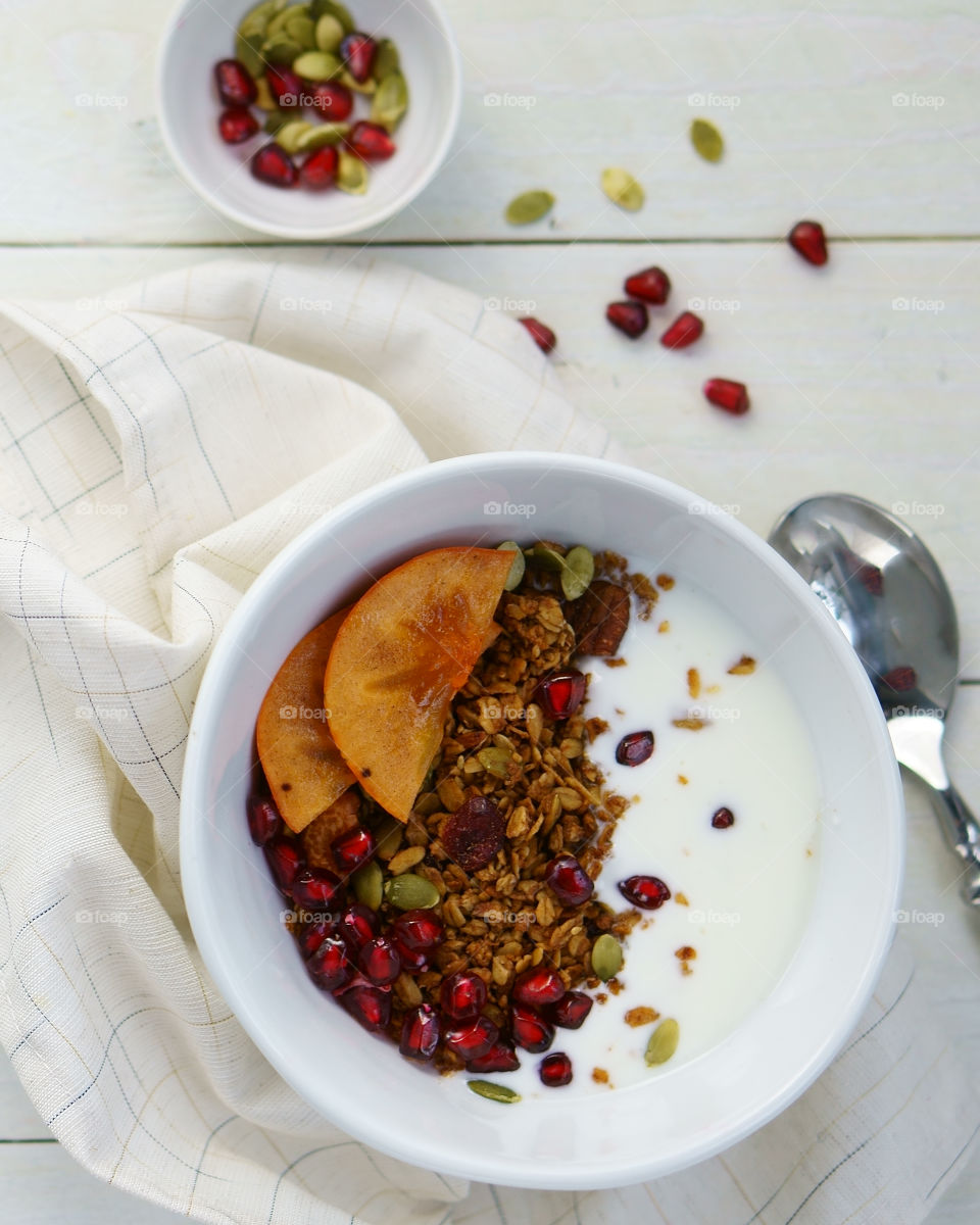 Bowl of yogurt with granola