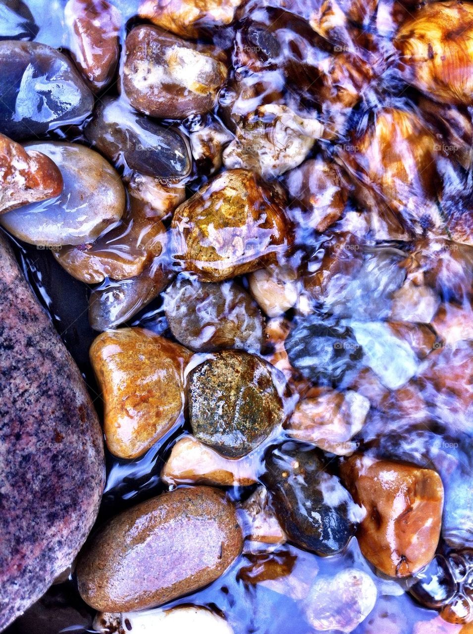 Stones in water