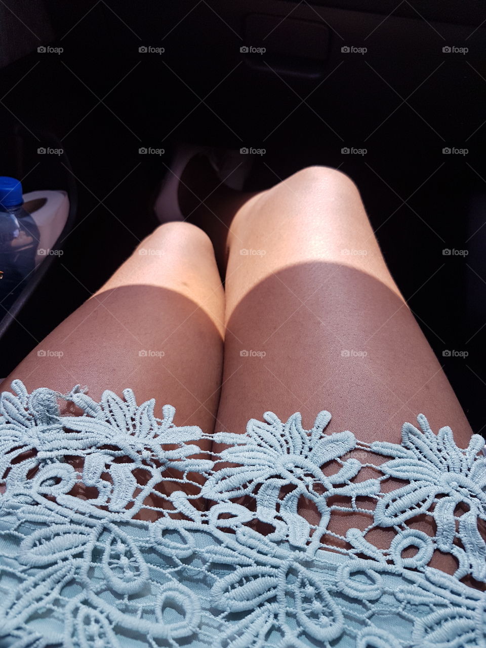 Sun reflection on my legs