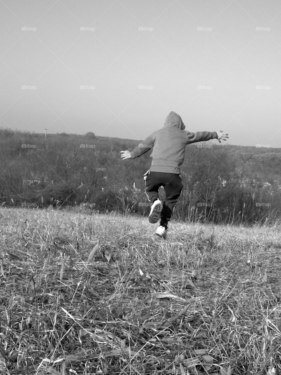 Black and white. My cousin in an artistic photo made by me.