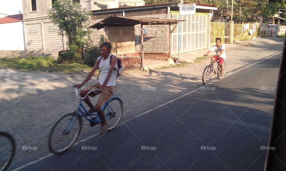 men on bike