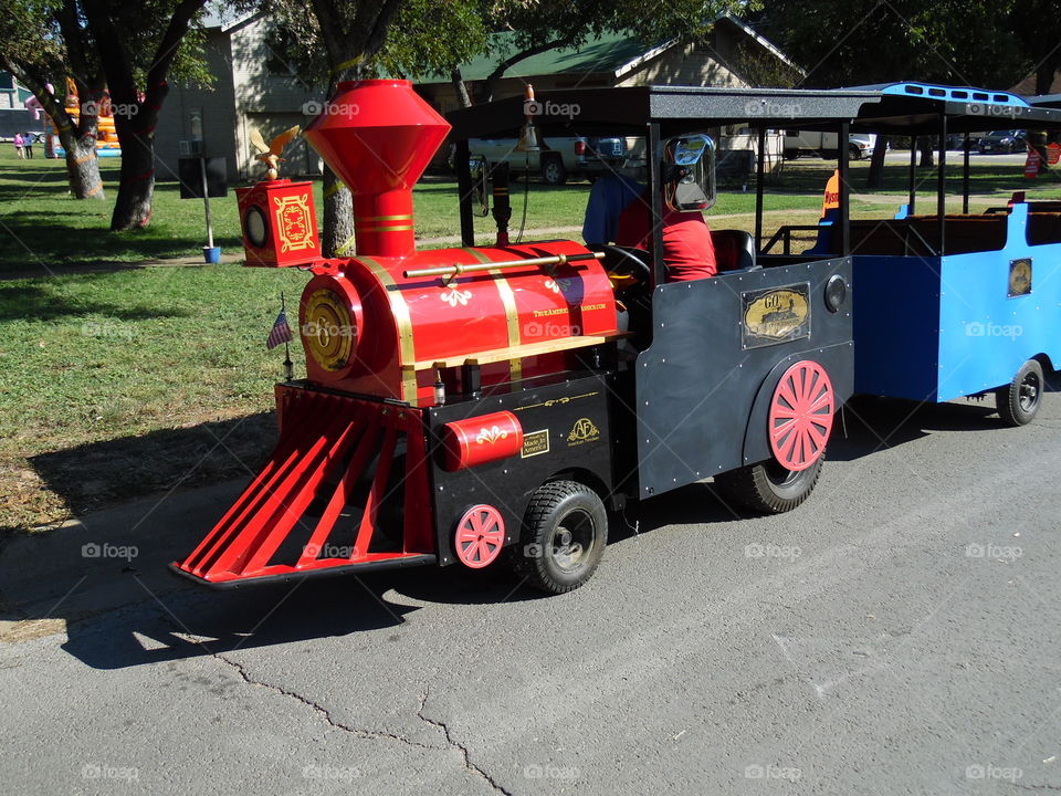 tour wagon. This was the train that was giving tour rides at the Oct festival 2015 in Graham Texas.