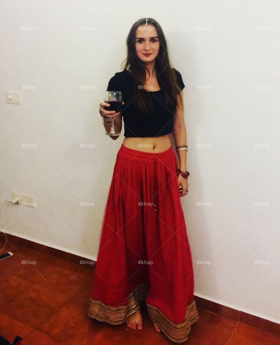 photo of me getting dressed up