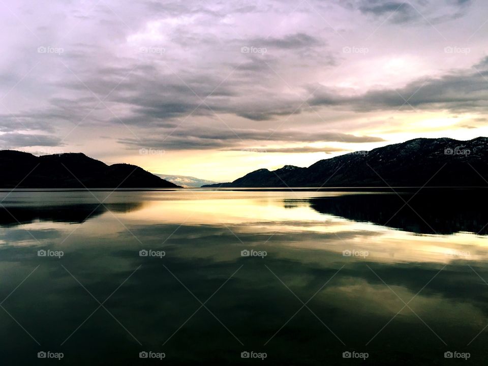 A late winter afternoon at Okanagan Lake. 