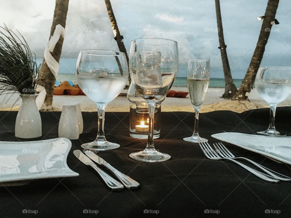 Dinner on the beach, Punta Cana
