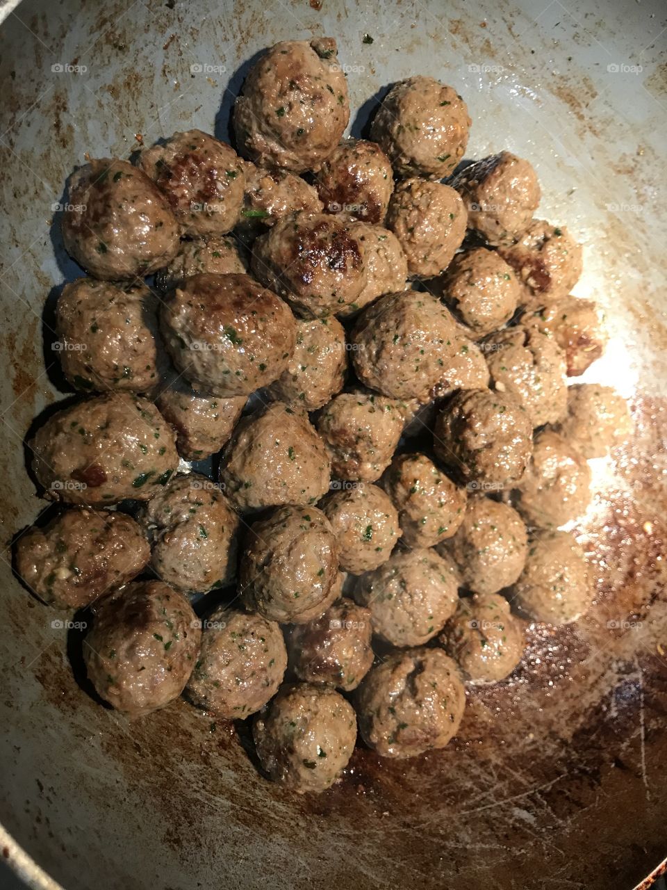 Home made halal meatballs 