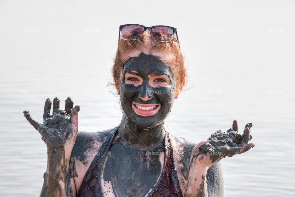 Muddy fun at the beach 